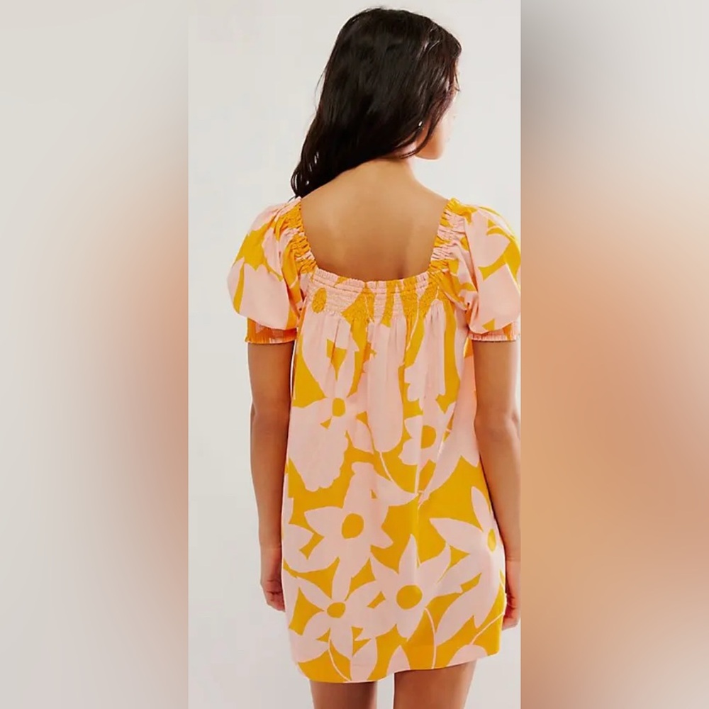 NWOT FP Milla Floral dress side pockets‎ square neck boho resort vacation size M - Picture 4 of 12